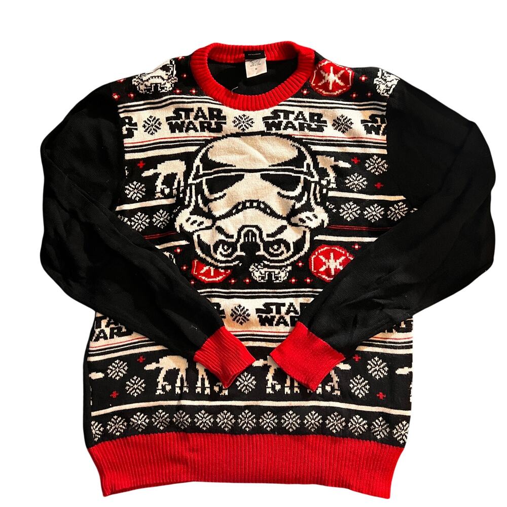 Star Wars Stormtrooper Ugly Christmas Sweater Men’s Medium Holiday Crewneck